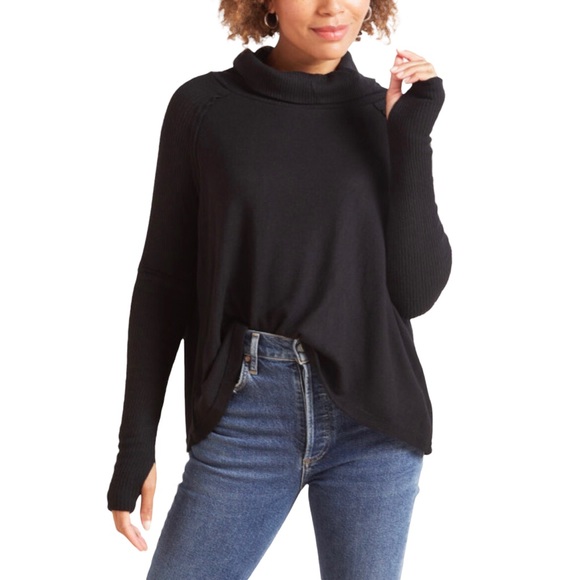 Evereve Sweaters - Evereve Louise Cozy Cowl Black Sweater Size Medium Style 15203-SIB